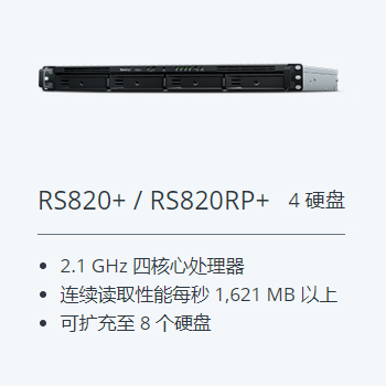 XS+/XS 系列-RS820+/RS820RP+ 